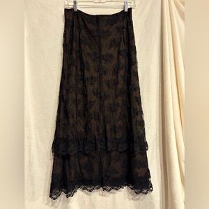 Elegant Black Lace Skirt